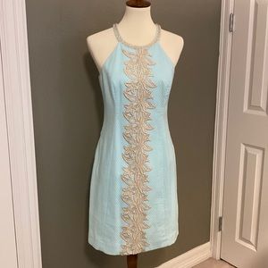 Lilly Pulitzer Sun Dress with Gold Trim